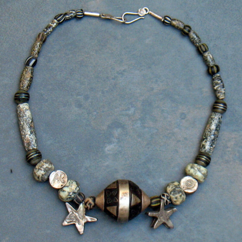 “Mauresque”:granite-ebony silver Mauritania-sterling silver