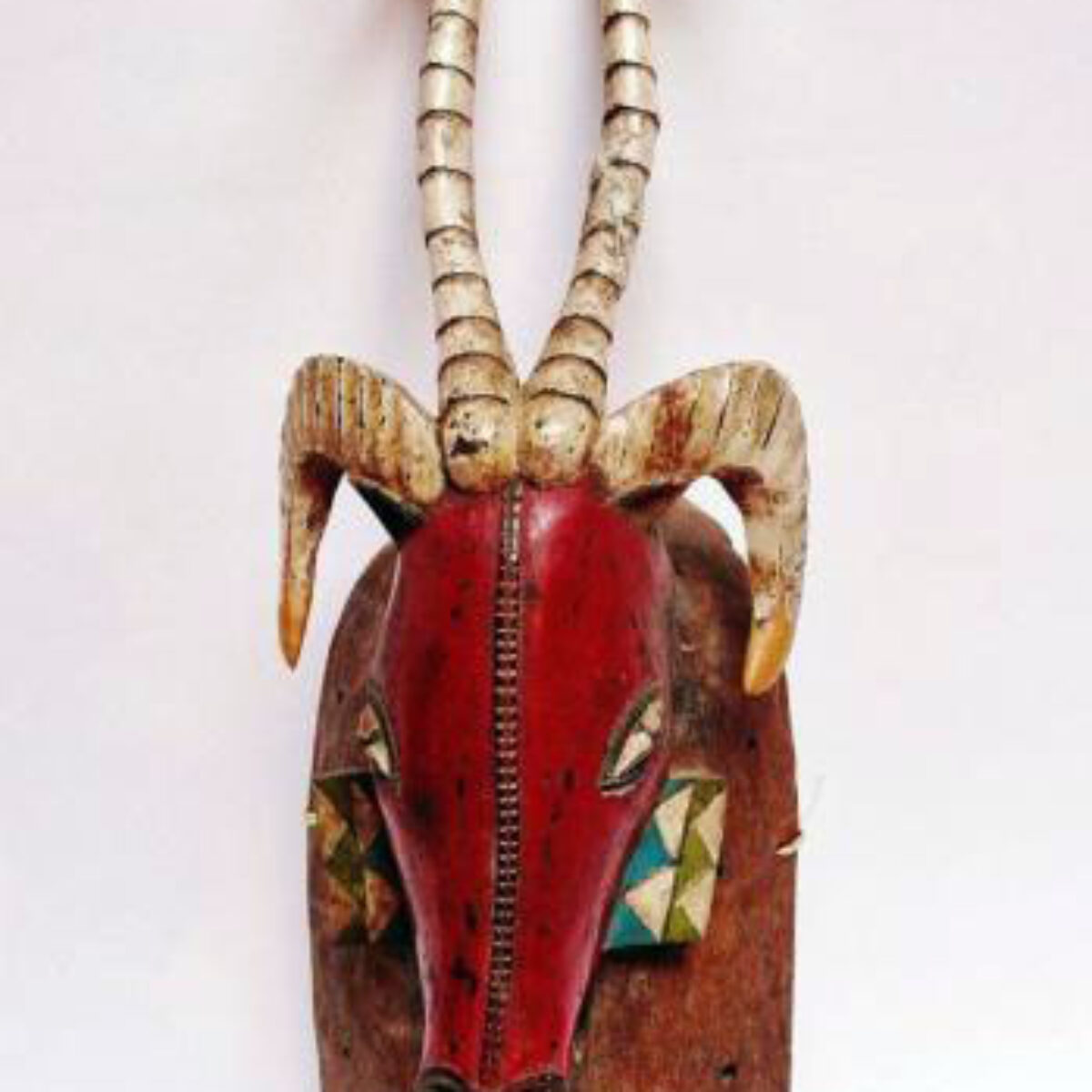 Grand Masque Zoomorphe Gazelle Polychrome Masques Masks Ethnic grand-masque-zoomorphe-gazelle-polychrome-masques-masks-ethnic